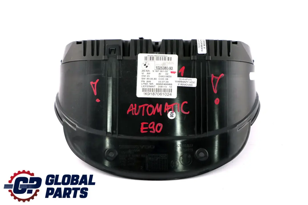BMW 3 X1 Series E84 E90 E91 E92 Diesel Instrument Cluster Speedo Clocks - SKU rhd-9187061-1 - Part number 9187061