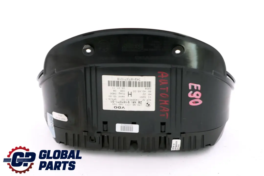 Instrument Cluster BMW E90 E92 Diesel Speedometer Clocks 9187371 Automatic to with Part number 9166861 Instrument Cluster BMW E90 E92 Diesel Speedometer Clocks 9187371 Automatic - SKU rhd-9187371 - Part number 9166861