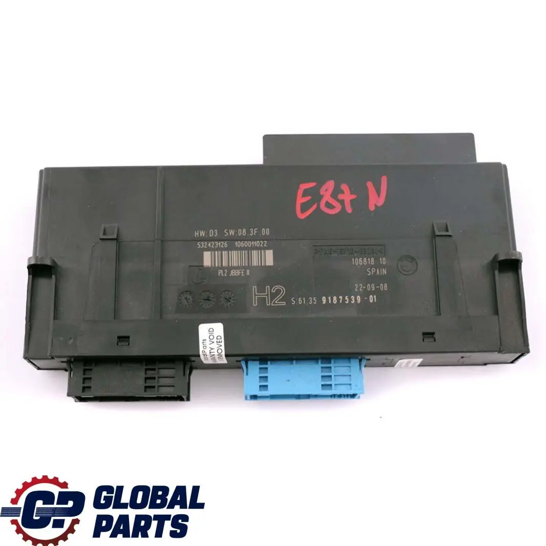 BMW 1 Series E87N ECU Body Control Module H2 Junction Box 9187539