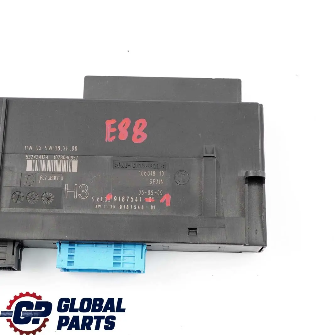 ECU K?rperkontrollmodul H3 PL2 Jbbfe II Junction Box per BMW E88 con numero di parte 9187541 BMW E88 ECU K?rperkontrollmodul H3 PL2 Jbbfe II Junction Box - SKU 9187541-1 - Numero di parte 9187541