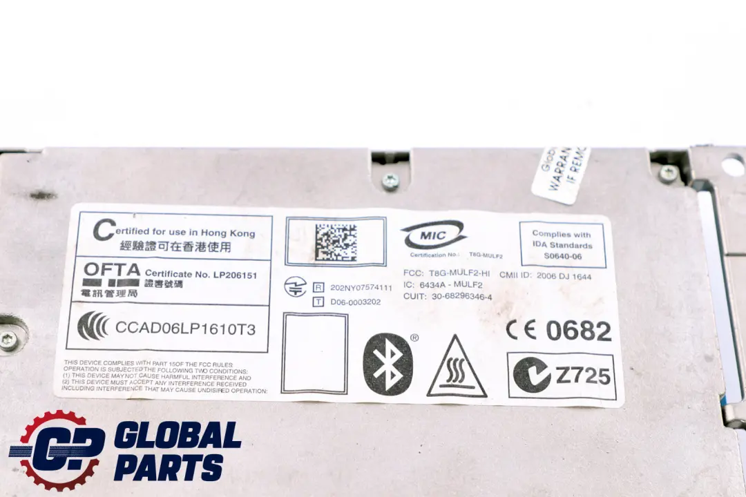 Modulo Bluetooth BMW E87 LCI E90 Vivavoce Alto MULF2 per con numero di parte 9187625 Modulo Bluetooth BMW E87 LCI E90 Vivavoce Alto MULF2 - SKU 9187625 - Numero di parte 9187625