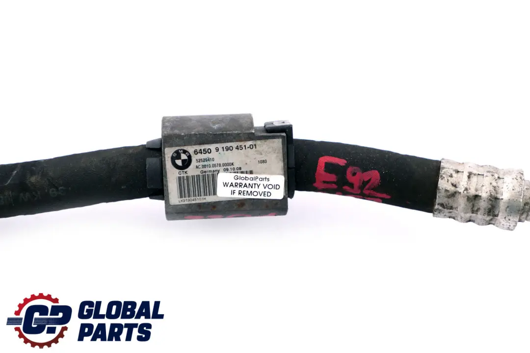 BMW 3 Series E90 E91 E92 LCI Diesel N57 Suction Air Pipe Evaporator-Compressor - SKU 9190451 - Part number 9190451