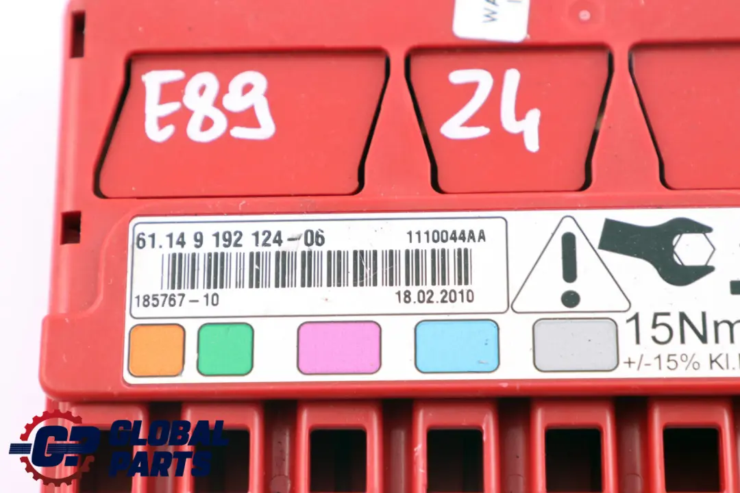 BMW Z4 E89 Power Distribution Box Control Unit Module With Fuse - SKU 9192124 - Part number 9192124