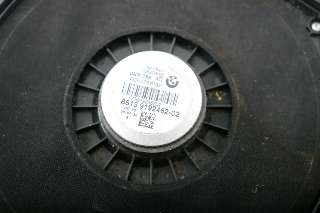  Central Bass Speaker BMW E81 E82 E87 E88 E90 E91 E92 E93 Right O/S - SKU 9192462 - Part number 9192462
