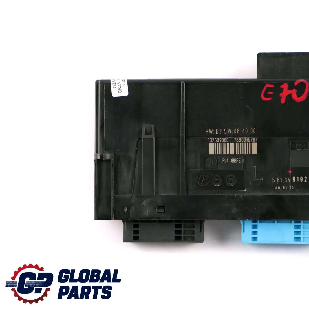 ECU Body Control Module Junction Box PL4 JBBFE II to BMW X5 Series E70 with Part number 9192740 BMW X5 Series E70 ECU Body Control Module Junction Box PL4 JBBFE II - SKU 9192740 - Part number 9192740