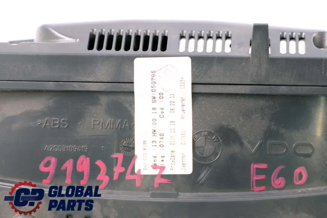 BMW E60 E63 E90 Pantalla visualización monitor tablero instrumentos de 8,8" - SKU 9193747 - Número de pieza 6970343