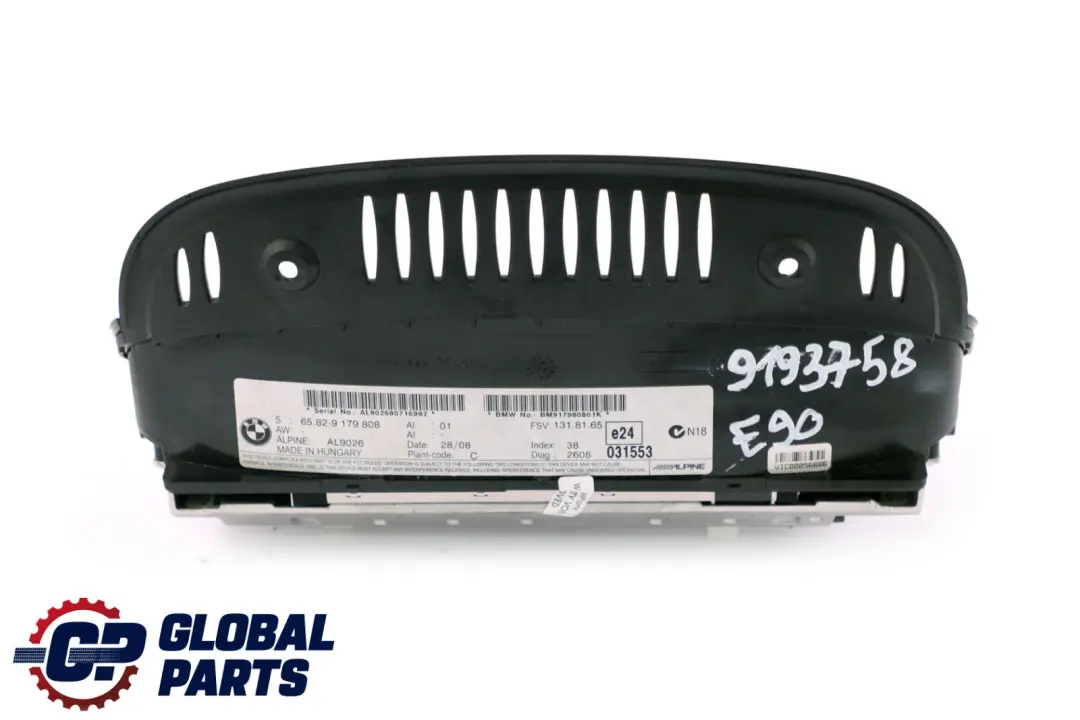 Monitor De Tablero BMW E60 E63 E90 E91 LCI Pantalla De Tablero 6,5" para con número de pieza 6938109 Monitor De Tablero BMW E60 E63 E90 E91 LCI Pantalla De Tablero 6,5" - SKU 9193758 - Número de pieza 6938109