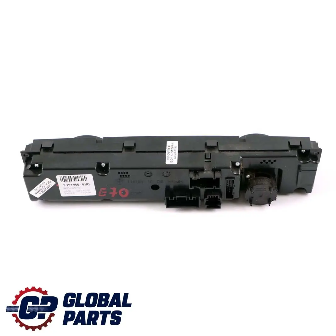 BMW X5 X6 E70 E71 Panneau De Contrôle Climatisation Automatique High - SKU 9193966 - Numéro de pièce 9193966