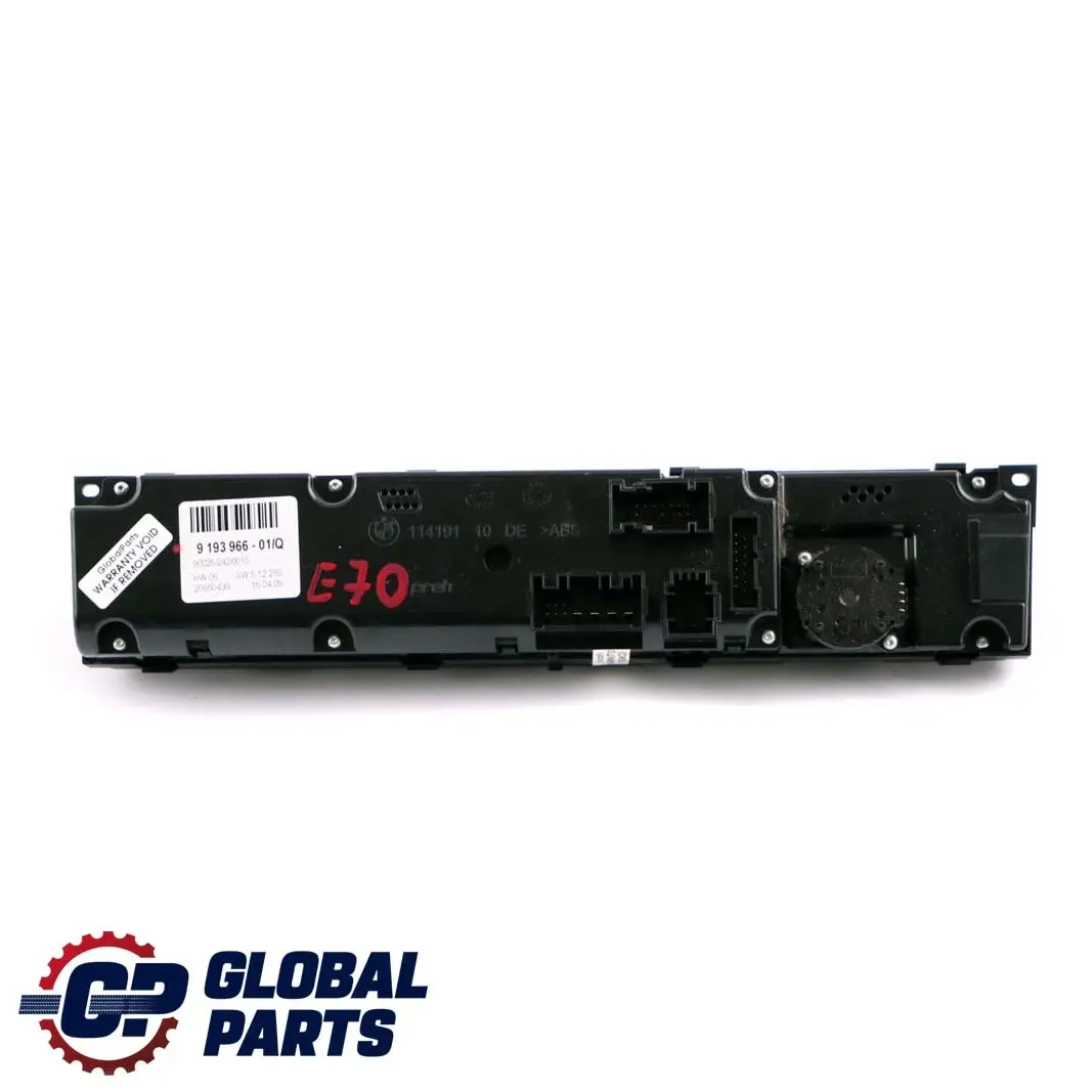 BMW X5 X6 E70 E71 Panneau De Contrôle Climatisation Automatique High - SKU 9193966 - Numéro de pièce 9193966