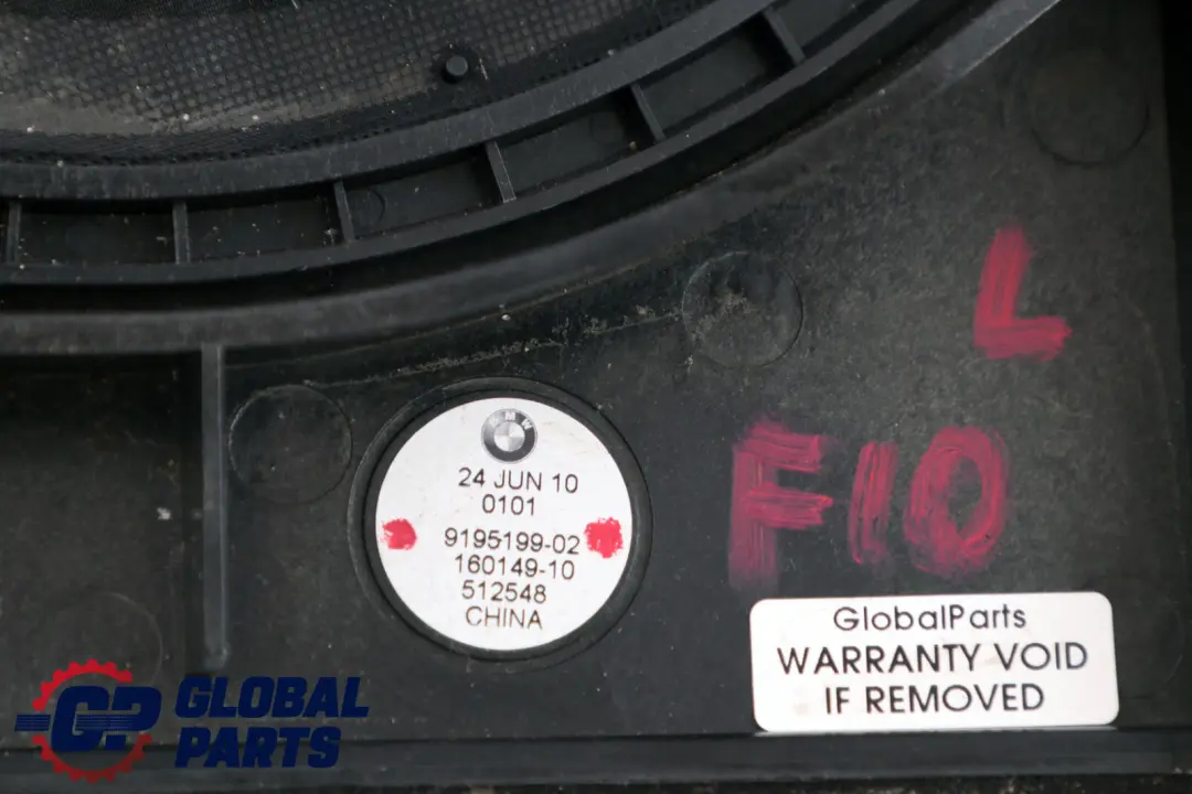 Left N/S Central Bass Stereo System to BMW F10 F11 LCI with Part number 9195199 BMW F10 F11 LCI Left N/S Central Bass Stereo System - SKU 9195199 - Part number 9195199