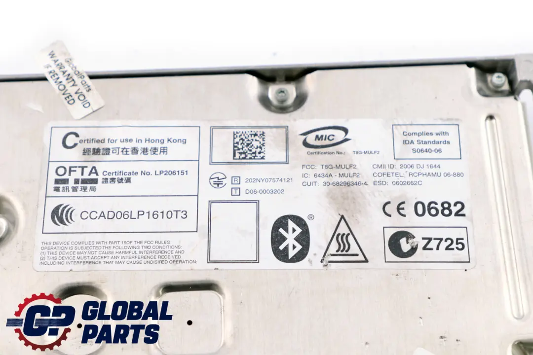 Electrónica Carga BMW E81 E87 E90 E91 Manos Libres MULF2 para con número de pieza 9195246 Electrónica Carga BMW E81 E87 E90 E91 Manos Libres MULF2 - SKU 9195246 - Número de pieza 9195246