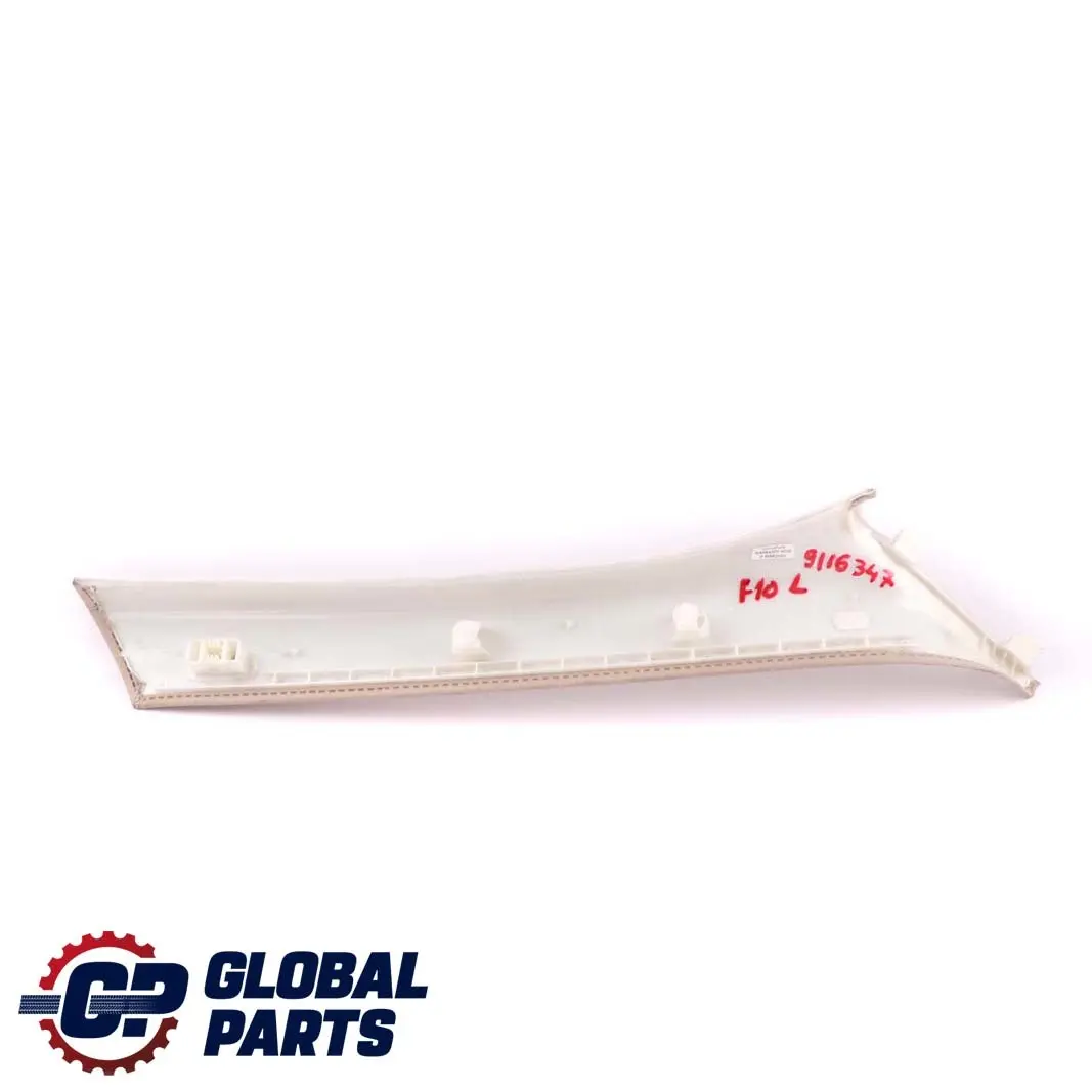 Tapa Columna A Pilar Panel Embellecedor Izquierdo Oyster para BMW F10 F11 con número de pieza 9116347 BMW F10 F11 Tapa Columna A Pilar Panel Embellecedor Izquierdo Oyster - SKU 9196247 - Número de pieza 9116347