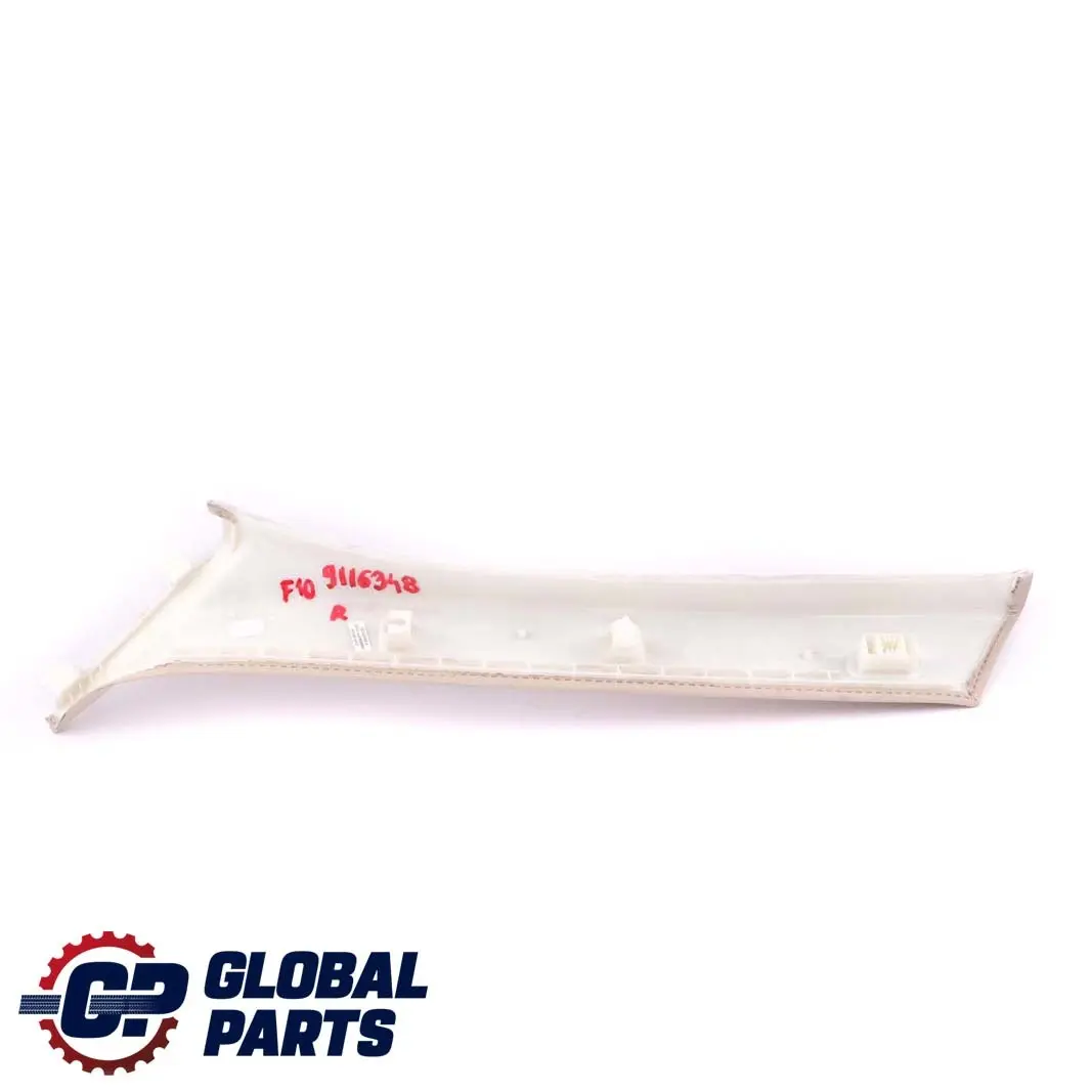 BMW 5 Series F10 F11 Cover A-column Pillar Trim Panel Right O/S Oyster 9116348 - SKU 9196248 - Part number 9196248