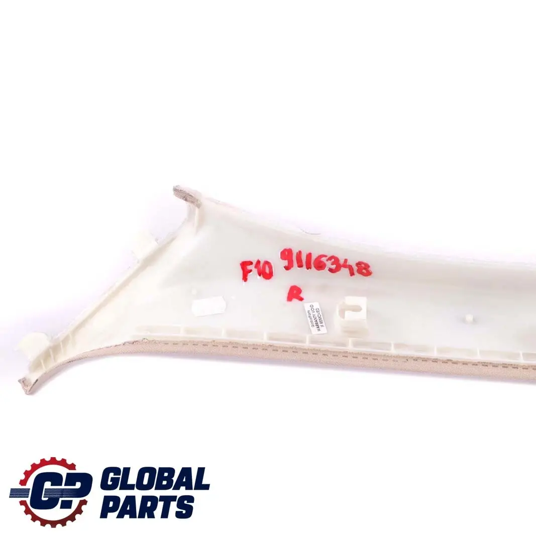 BMW F10 F11 Cubierta Columna A Panel Embellecedor Derecha Oyster 9116348 - SKU 9196248 - Número de pieza 9196248