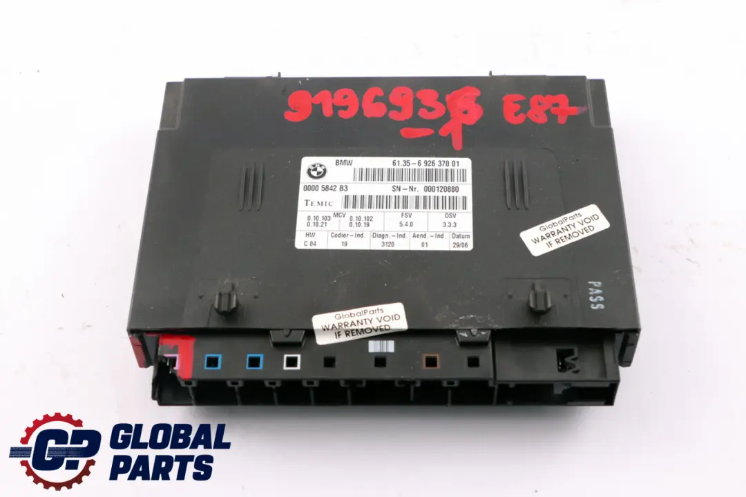 BMW 1 3 Series E87 E90 E91 E92 Seat Control Unit Module ECU 6926370 - SKU 9196936-1 - Part number 9196936