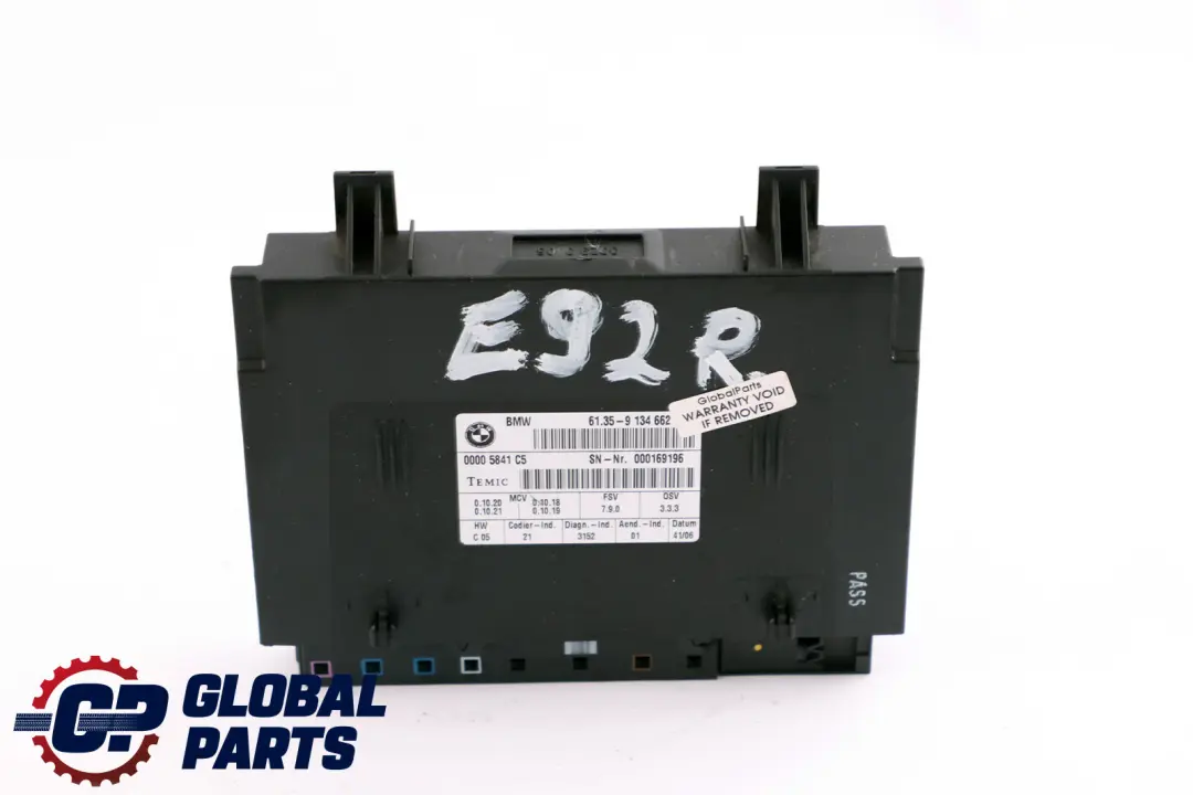 BMW E87 E90 E91 E92 Asiento Unidad De Control Módulo ECU 6926371 - SKU 9196936 - Número de pieza 9196936