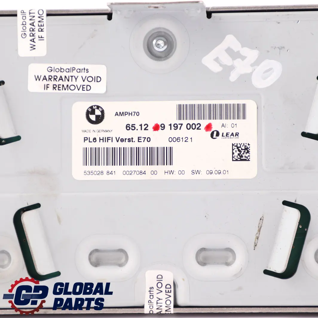 HiFi Stereo Audio Sound System Amplificatore per BMW X5 Z4 E70 E89 con numero di parte 9197002 BMW X5 Z4 E70 E89 HiFi Stereo Audio Sound System Amplificatore - SKU 9197002 - Numero di parte 9197002
