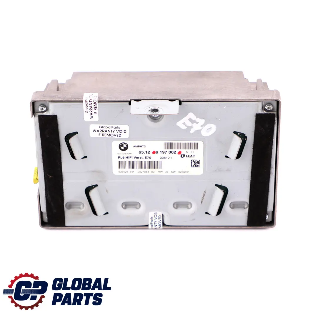 HiFi Stereo Audio Sistema de Sonido Amplificador para BMW X5 Z4 E70 E89 con número de pieza 9197002 BMW X5 Z4 E70 E89 HiFi Stereo Audio Sistema de Sonido Amplificador - SKU 9197002 - Número de pieza 9197002