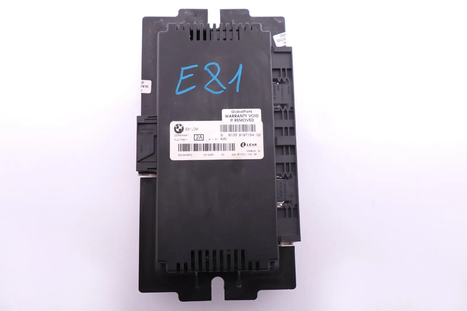 BMW 1 Series E81 LOW Light control footwell module ECU PL2 FRM II 9197154