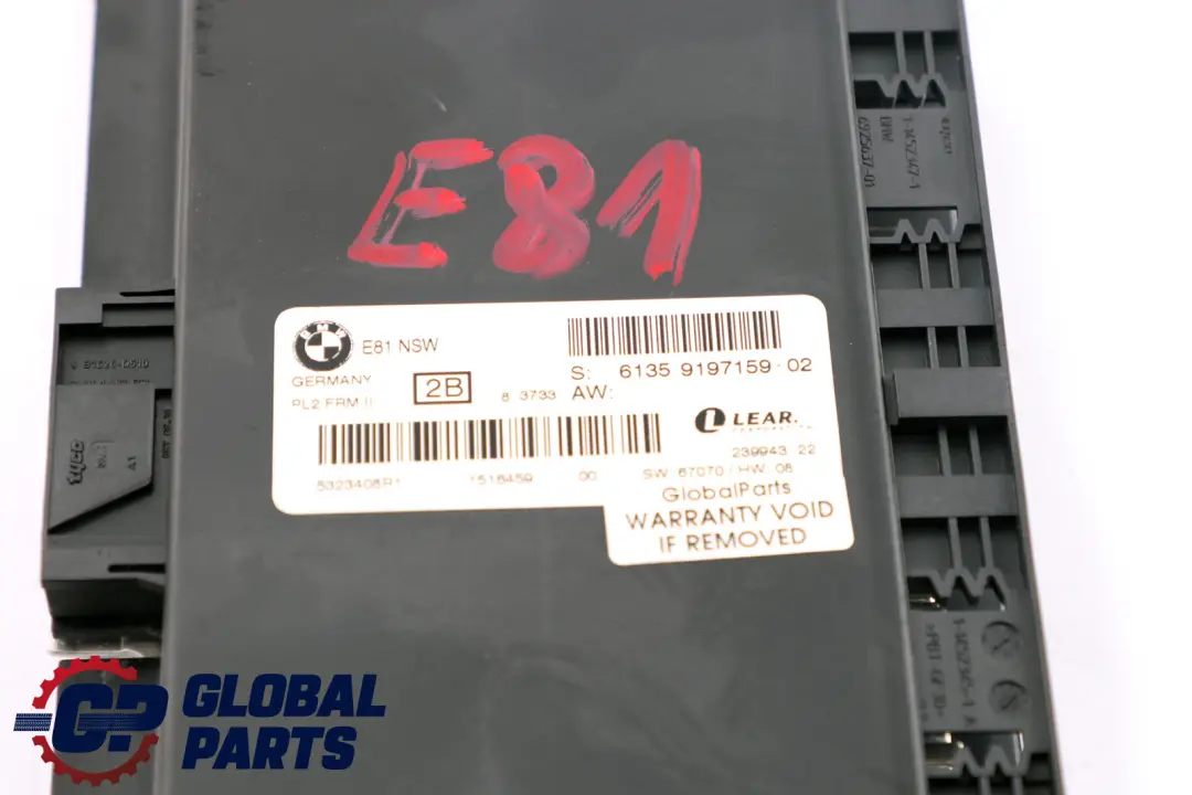 NSW Moduł Sterownik Komputer Świateł FRM II do BMW E81 o numerze 9197159 BMW E81 NSW Moduł Sterownik Komputer Świateł FRM II - SKU 9197159 - Numer Części 9197159