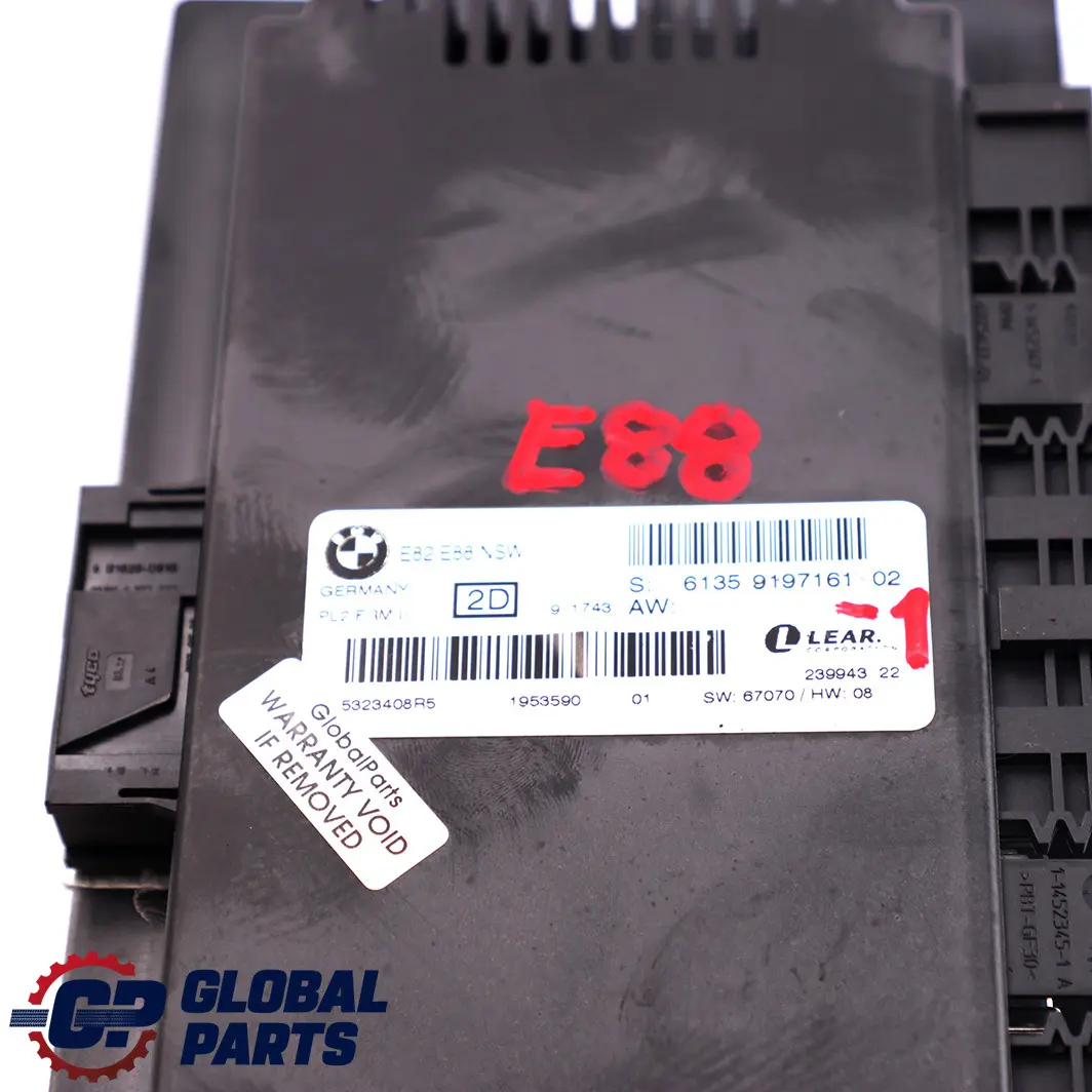 BMW E88 ECU Footwell Light Module Control Unit PL2 FRM II Lear - SKU 9197161-1 - Part number 9197161