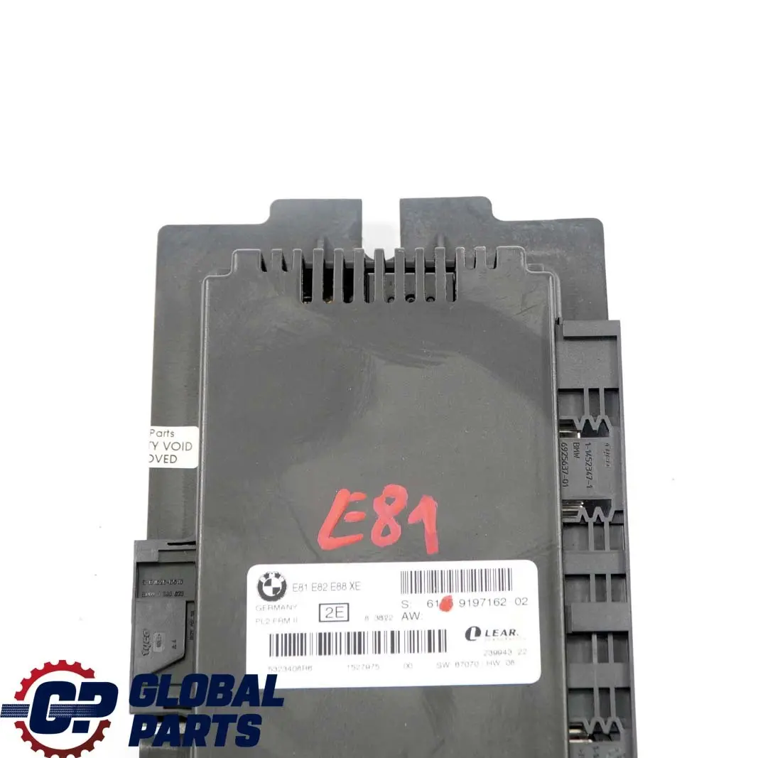 BMW 1 er E81 Lichtmodul Fussraummodul Steuergerät LOW PL2 FRM II Lear - SKU 9197162 - Teilenummer 9197162