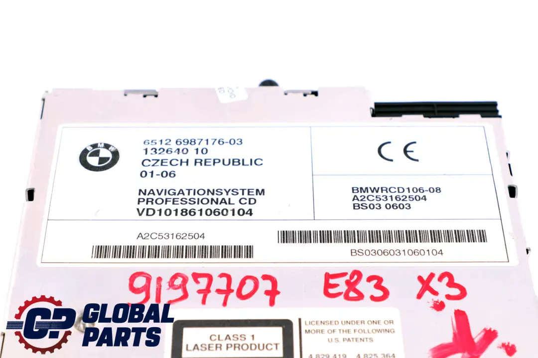 Reihe E83 E85 E86 Radio Navigation System CD für BMW X3 Z4 mit Teilenummer 9197707 BMW X3 Z4 Reihe E83 E85 E86 Radio Navigation System CD - SKU 9197707 - Teilenummer 9197707