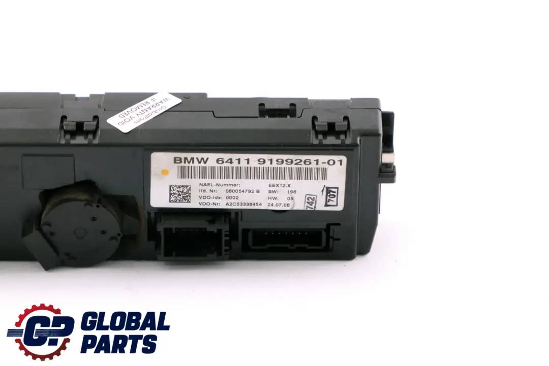 BMW E92 E93 Panel Klimatyzacji Klima - SKU 9199261 - Numer Części 9199261