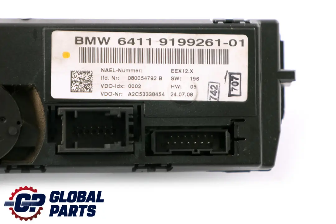 Heater BMW E92 E93 Air Conditioning A/C Control Panel to Automatic with Part number 9199261 Automatic Heater BMW E92 E93 Air Conditioning A/C Control Panel - SKU 9199261 - Part number 9199261