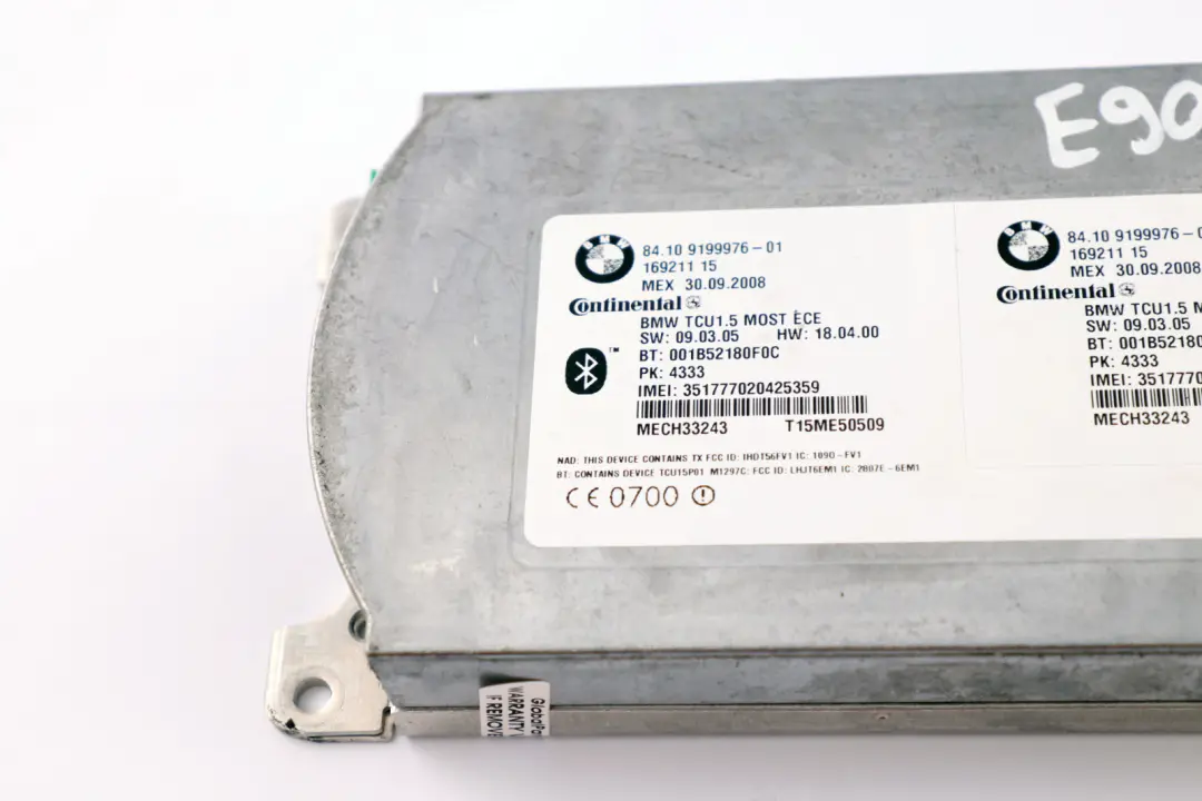 Modulo unità di controllo Bluetooth per la telematica per BMW E60 E87 E90 con numero di parte 9199976 BMW E60 E87 E90 Modulo unità di controllo Bluetooth per la telematica - SKU 9199976 - Numero di parte 9199976