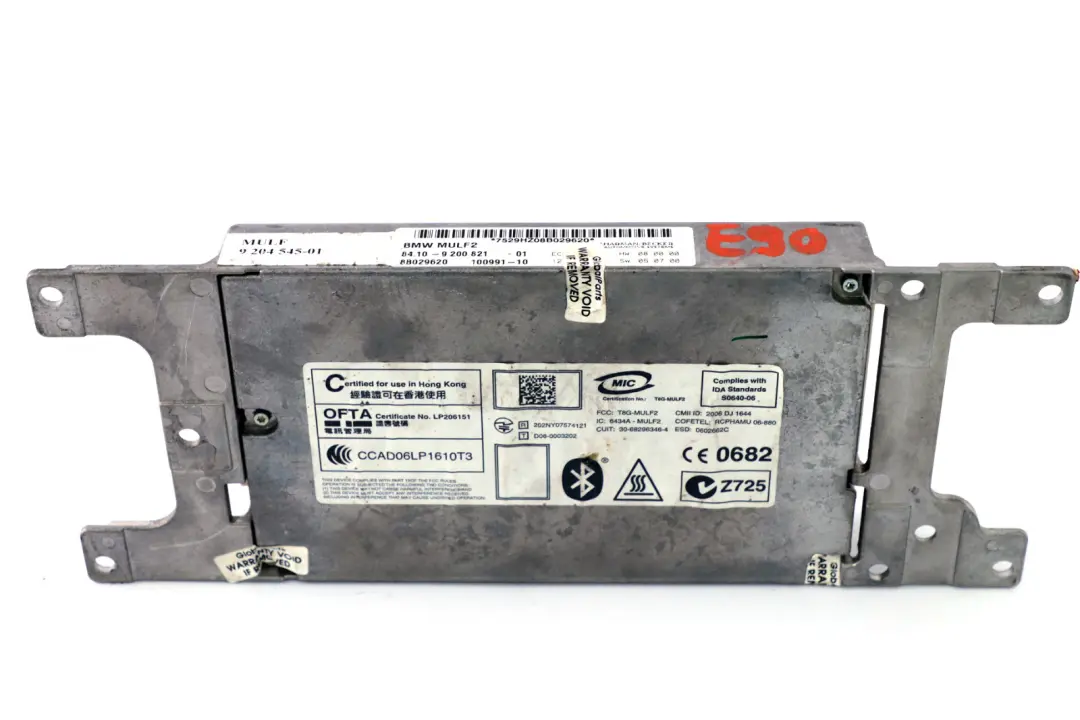 MULF Manos libres Electrónica Módulo de carga para BMW E81 E87 E90 con número de pieza 9116725 BMW E81 E87 E90 MULF Manos libres Electrónica Módulo de carga - SKU 9200821 - Número de pieza 9116725