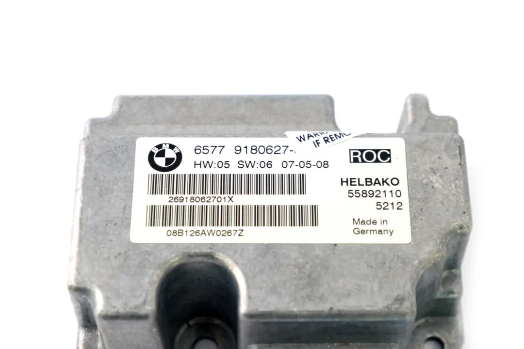 Moduł Sensor Poduszek Powietrznych do BMW E88 E93 Mini R57 o numerze 9201128 BMW E88 E93 Mini R57 Moduł Sensor Poduszek Powietrznych - SKU 9201128 - Numer Części 9201128