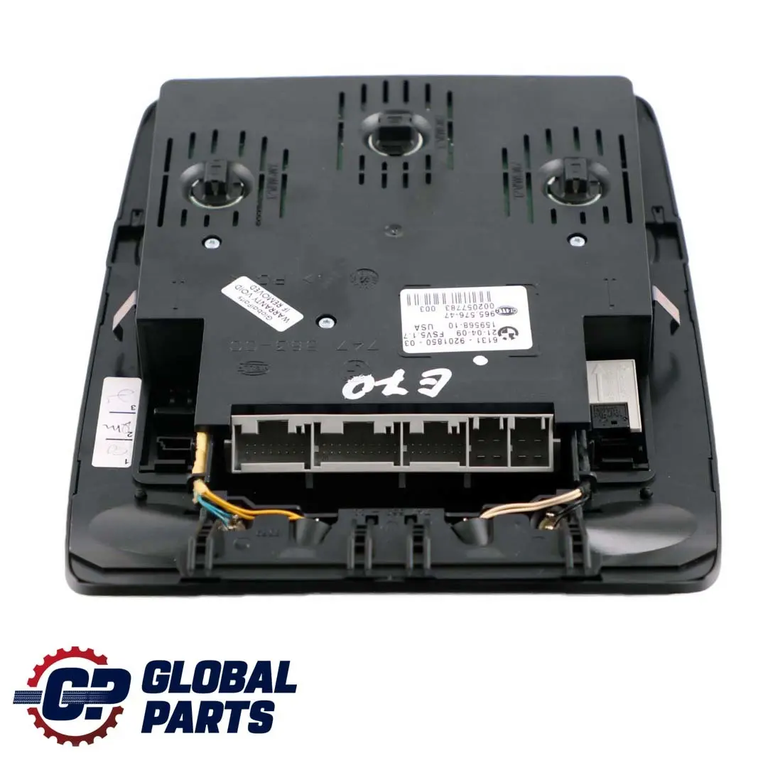 Schaltzentrum Dach Schwarz für BMW X5 X6 er E70 E71 mit Teilenummer 9201850 BMW X5 X6 er E70 E71 Schaltzentrum Dach Schwarz - SKU 9201850 - Teilenummer 9201850