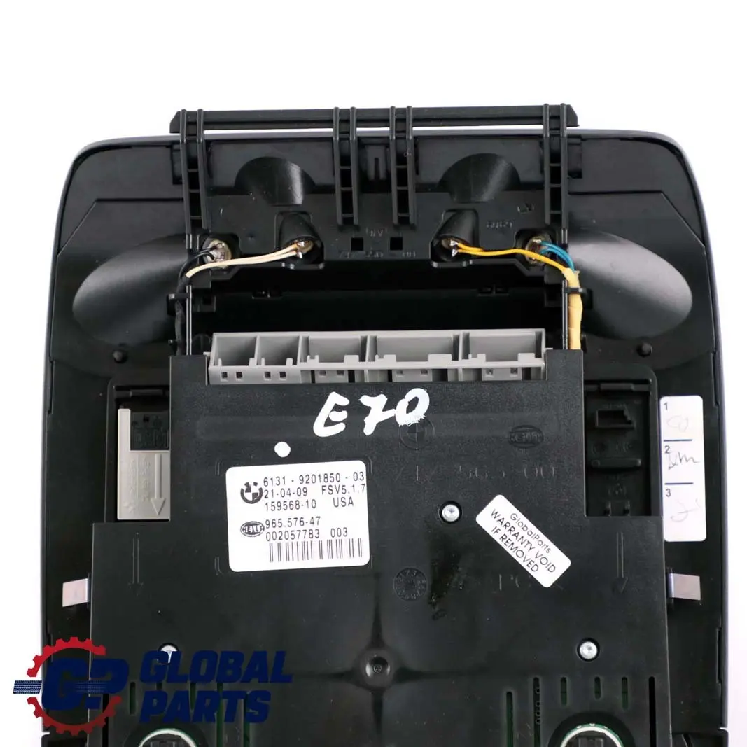 Schaltzentrum Dach Schwarz für BMW X5 X6 er E70 E71 mit Teilenummer 9201850 BMW X5 X6 er E70 E71 Schaltzentrum Dach Schwarz - SKU 9201850 - Teilenummer 9201850