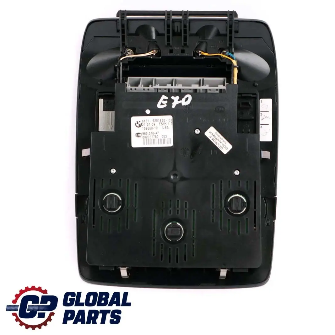 BMW X5 X6 Series E70 E71 Roof Light Switch Unit Button Black - SKU 9201850 - Part number 9201850