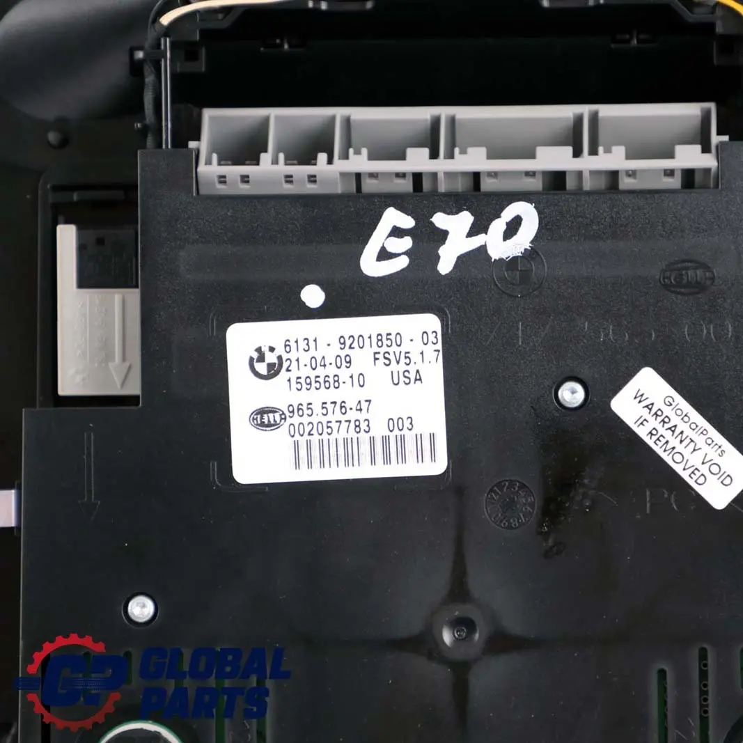 Schaltzentrum Dach Schwarz für BMW X5 X6 er E70 E71 mit Teilenummer 9201850 BMW X5 X6 er E70 E71 Schaltzentrum Dach Schwarz - SKU 9201850 - Teilenummer 9201850