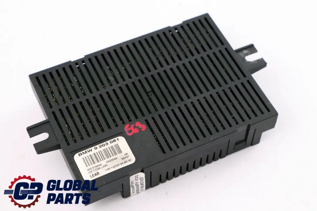 Moduł Sterujący Oświetleniem BMW E63 LCM LM II E6X LWR  - SKU 9203081 - Numer Części 9203081