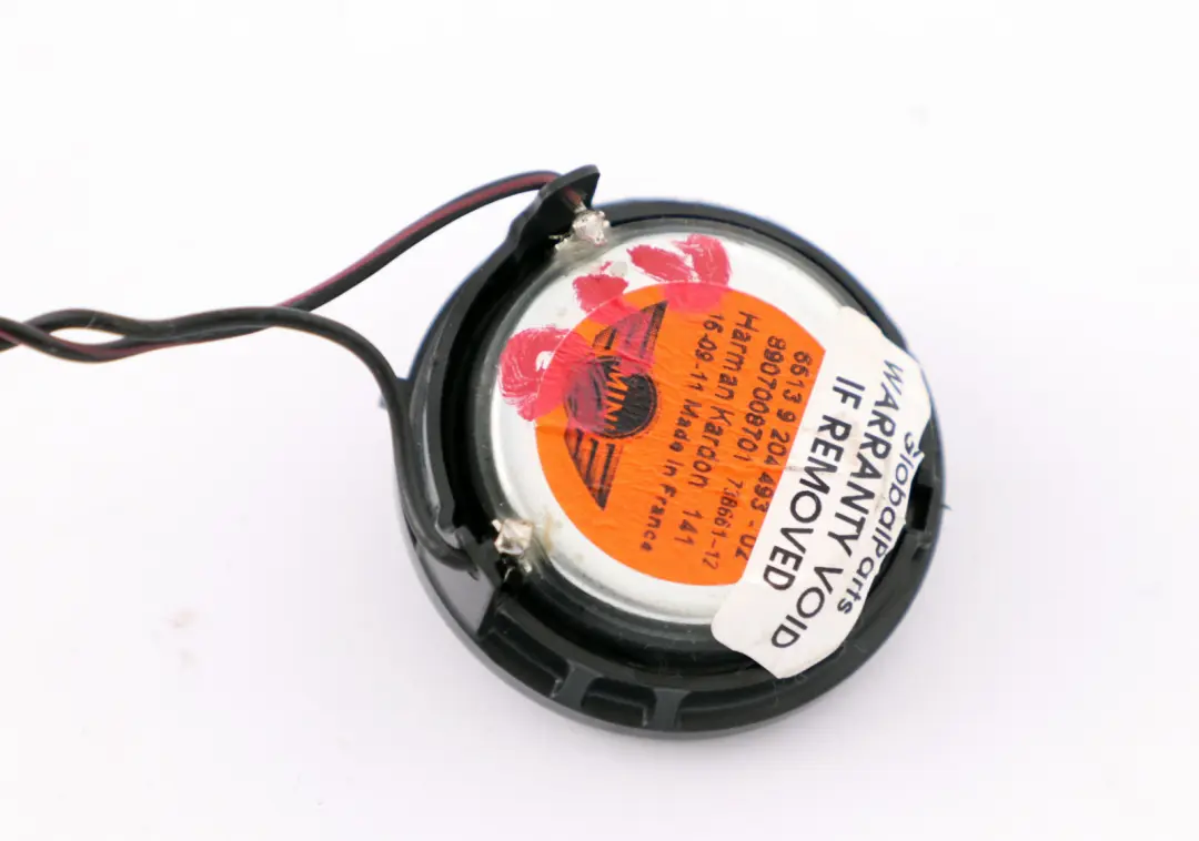 Altoparlante Tweeter Harman Kardon per Mini Cooper R55 R56 R57 LCI R58 R60 con numero di parte 9204493 Mini Cooper R55 R56 R57 LCI R58 R60 Altoparlante Tweeter Harman Kardon - SKU 9204493 - Numero di parte 9204493