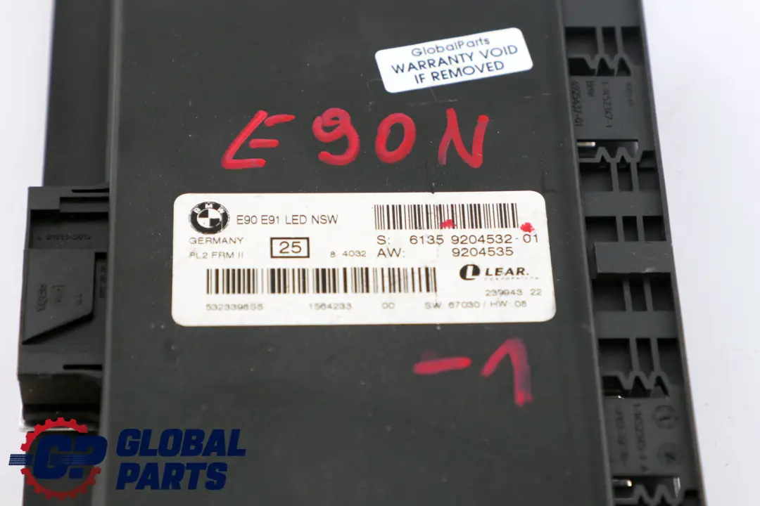Módulo De Luz BMW E90 LCI ECU LED NSW Unidad De Control PL2 FRM II para con número de pieza 9204532 Módulo De Luz BMW E90 LCI ECU LED NSW Unidad De Control PL2 FRM II - SKU 9204532-1 - Número de pieza 9204532