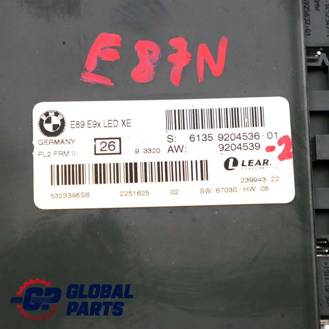 Fußraum Licht Modul ECU Steuergerät LED XE FRMIII PL2 920453 für BMW 3 er E87 LCI mit Teilenummer 9204536 BMW 3 er E87 LCI Fußraum Licht Modul ECU Steuergerät LED XE FRMIII PL2 920453 - SKU 9204536-2 - Teilenummer 9204536