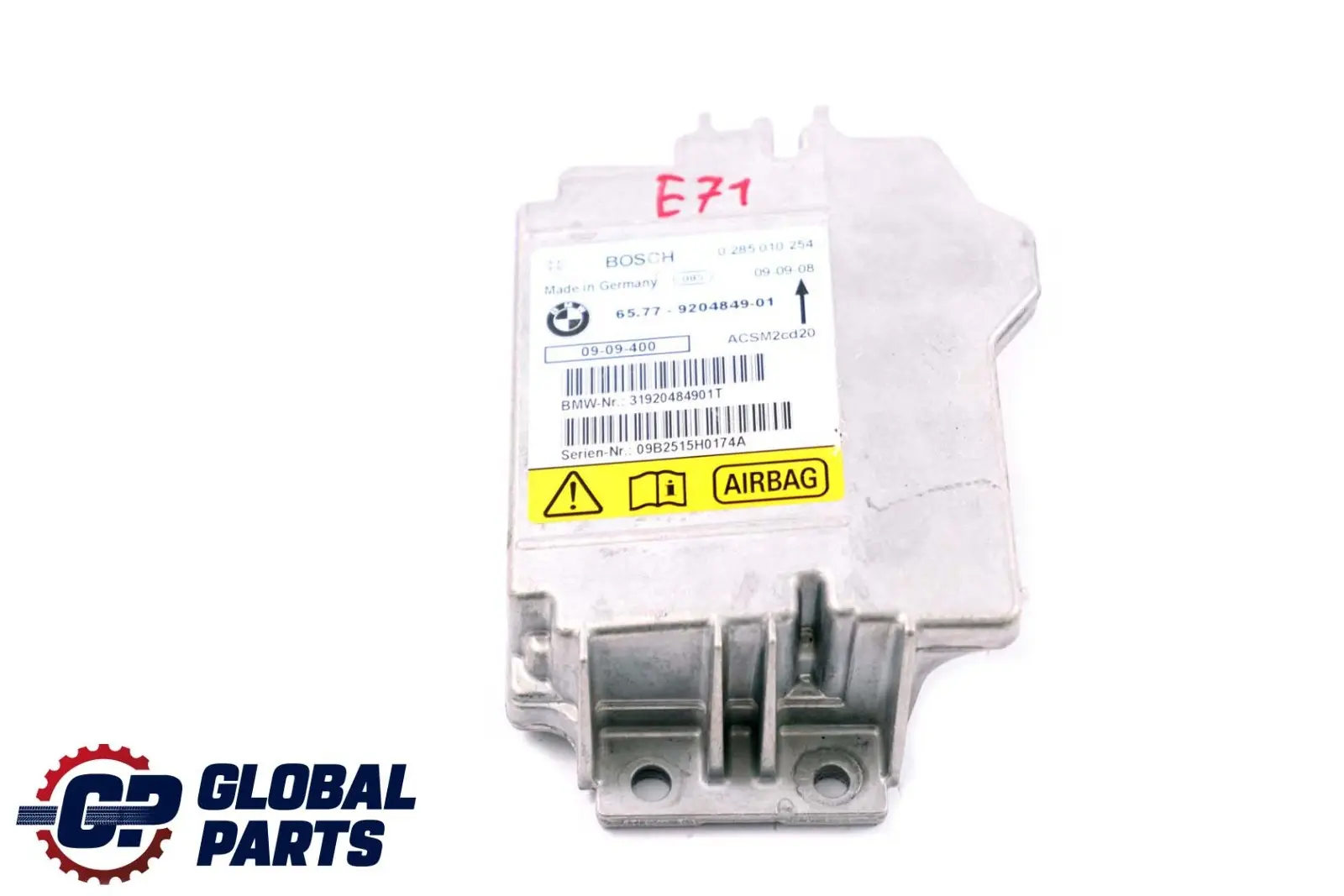 BMW X5 X6 Series E70 E71 Airbag Control Module ECU Unit 9204849