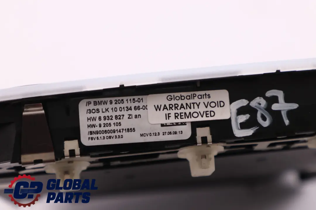  Roof Light Switch BMW E81 E82 E87 E92 LCI Light Switch Unit Rear Centre - SKU 9205115 - Part number 9225489