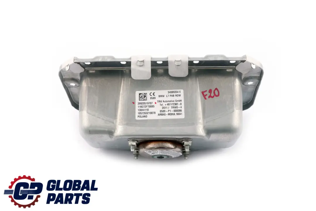Airbag Para Pasajero Delantero Lado Salpicadero para BMW F20 F21 F30 F31 F32 con número de pieza 9205197 BMW F20 F21 F30 F31 F32 Airbag Para Pasajero Delantero Lado Salpicadero - SKU 9205197 - Número de pieza 9205197