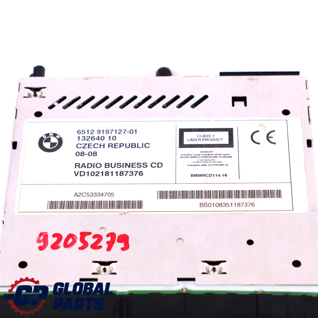 Radio Business CD Player 9197127 para BMW X3 Z4 E83 E85 E86 con número de pieza 6935625 BMW X3 Z4 E83 E85 E86 Radio Business CD Player 9197127 - SKU 9205279 - Número de pieza 6935625