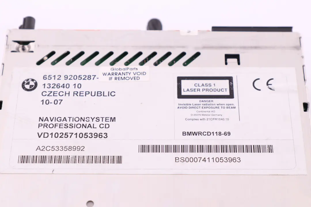 Radio Navigation System CID Control Unit CD Player to BMW X3 Series E83 with Part number 9205287 BMW X3 Series E83 Radio Navigation System CID Control Unit CD Player - SKU 9205287 - Part number 9205287