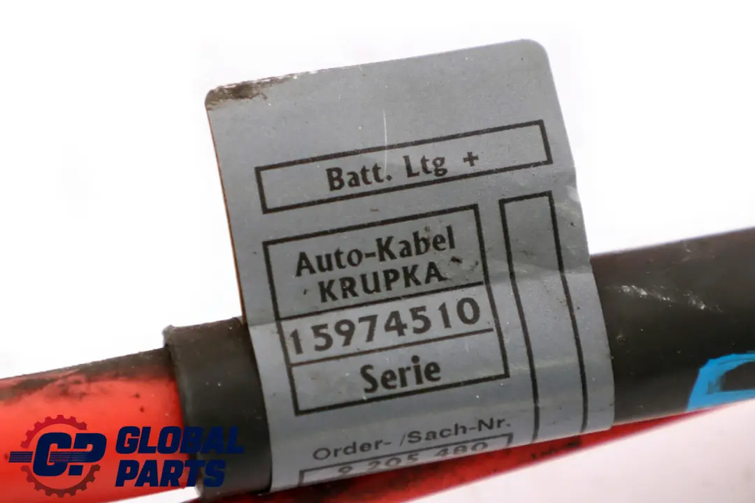 BMW E82 E88 Cableado del Cable Positivo de la Bateria - SKU 9205480 - Número de pieza 9205480