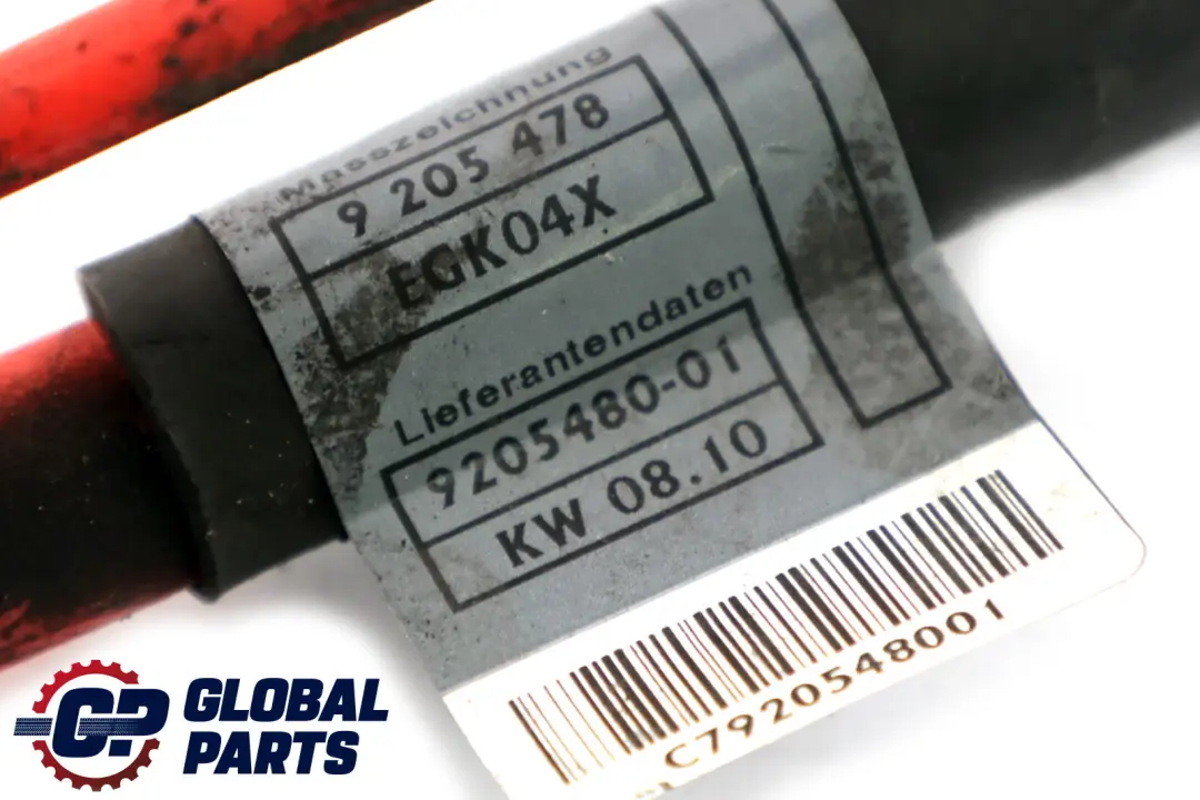 BMW E82 E88 Cableado del Cable Positivo de la Bateria - SKU 9205480 - Número de pieza 9205480