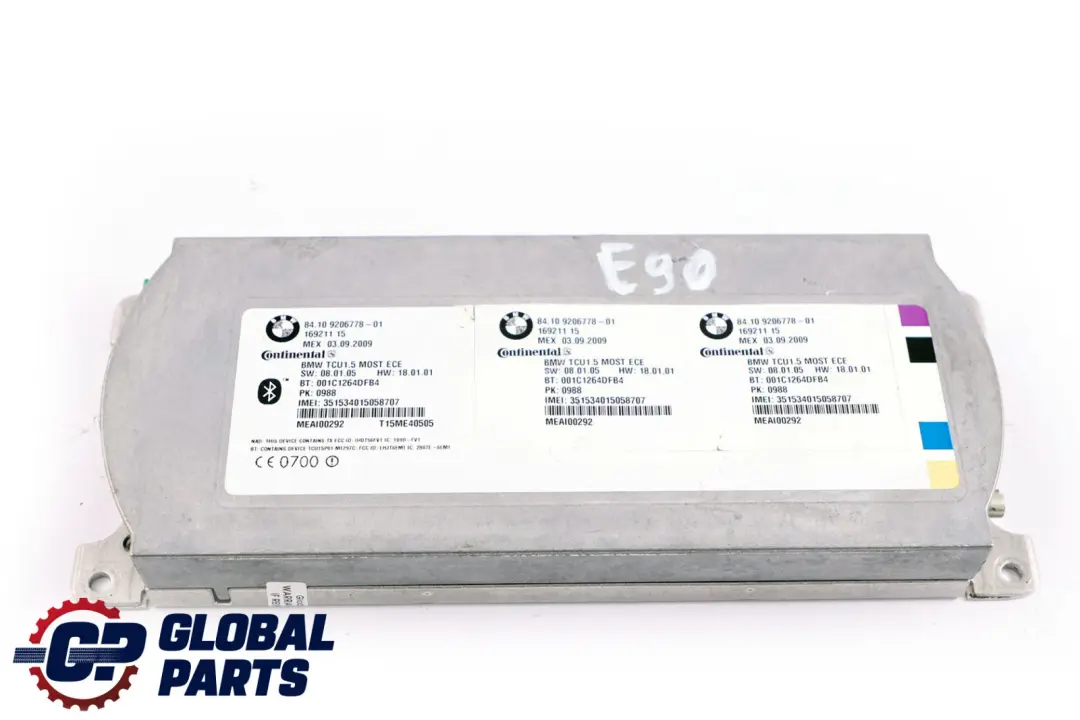 BMW 3 5 7 X5 er E61 E65 E70 E90 Telematics Bluetooth Steuergerät ECU - SKU 9206778 - Teilenummer 9149615
