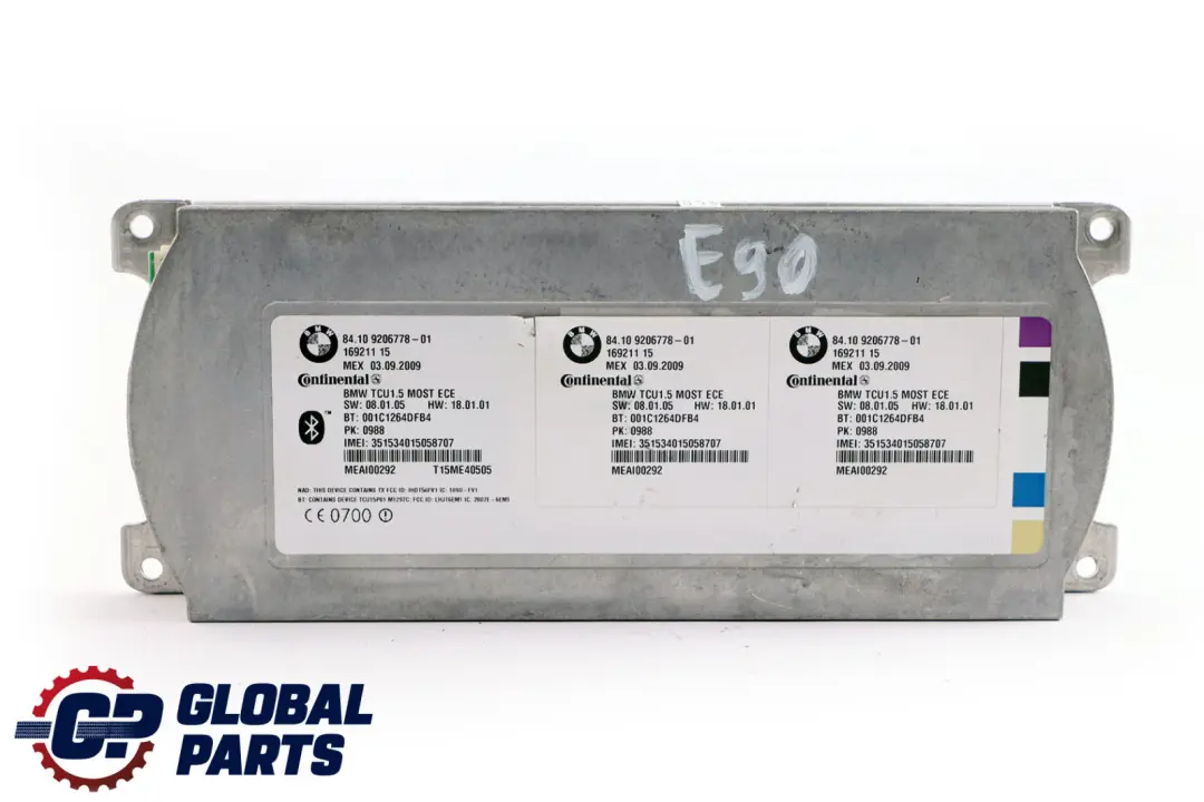 BMW 3 5 7 X5 Series E61 E65 E70 E90 Telematics ECU Control Unit GSM - SKU 9206778 - Part number 9149615
