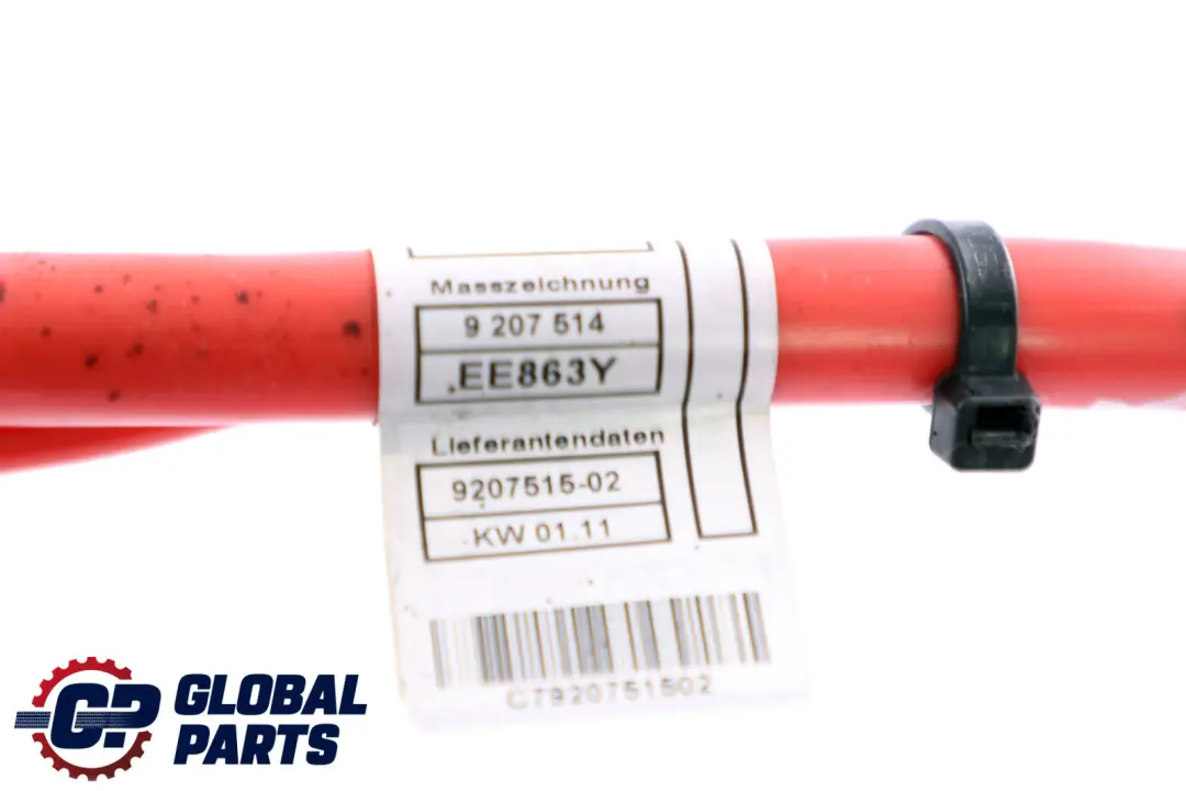 Bateria Cable Cable Positivo 6112 para BMW E84 con número de pieza 9207515 BMW E84 Bateria Cable Cable Positivo 6112 - SKU 9207515 - Número de pieza 9207515